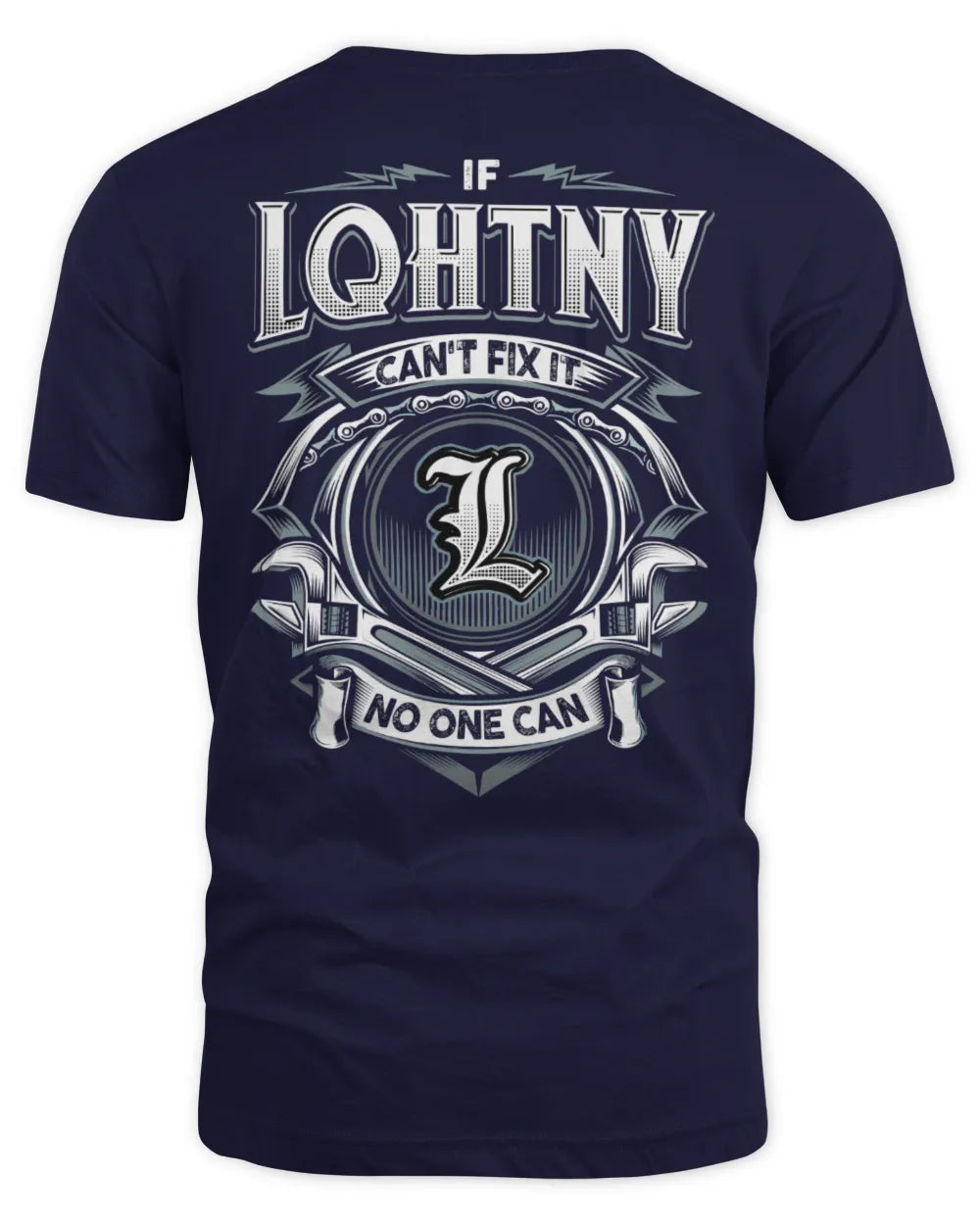 LQHTNY AP81-K4-626 - Personalized Ahmed Quote Apparel “If Ahmed Can't Fix It, No One Can” - Unisex Standard T-Shirt - Navy