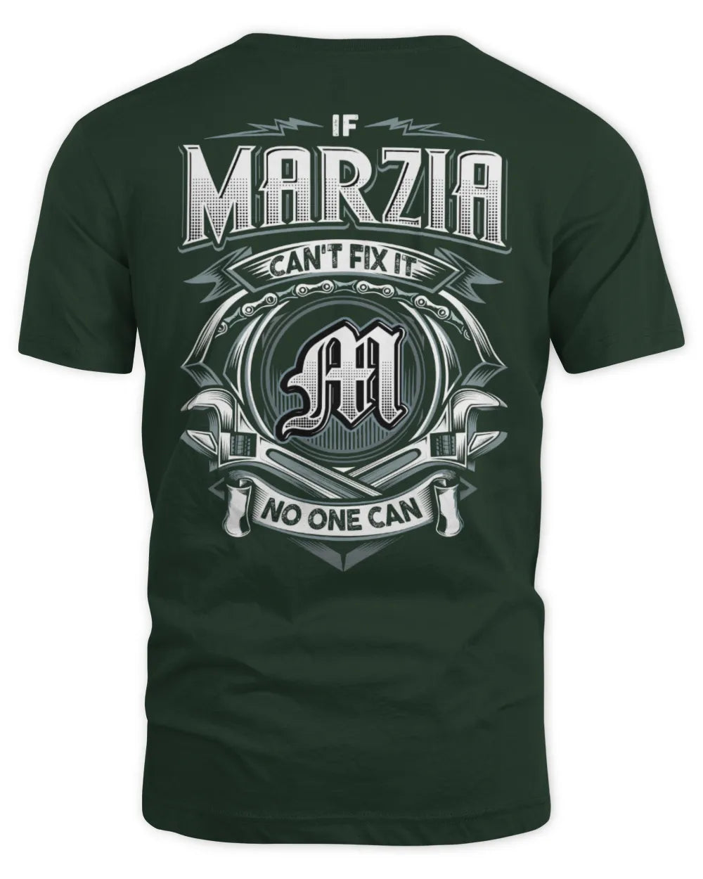 MARZIA AP81-K4-626 - Personalized Ahmed Quote Apparel “If Ahmed Can't Fix It, No One Can” - Unisex Standard T-Shirt - Forest Green