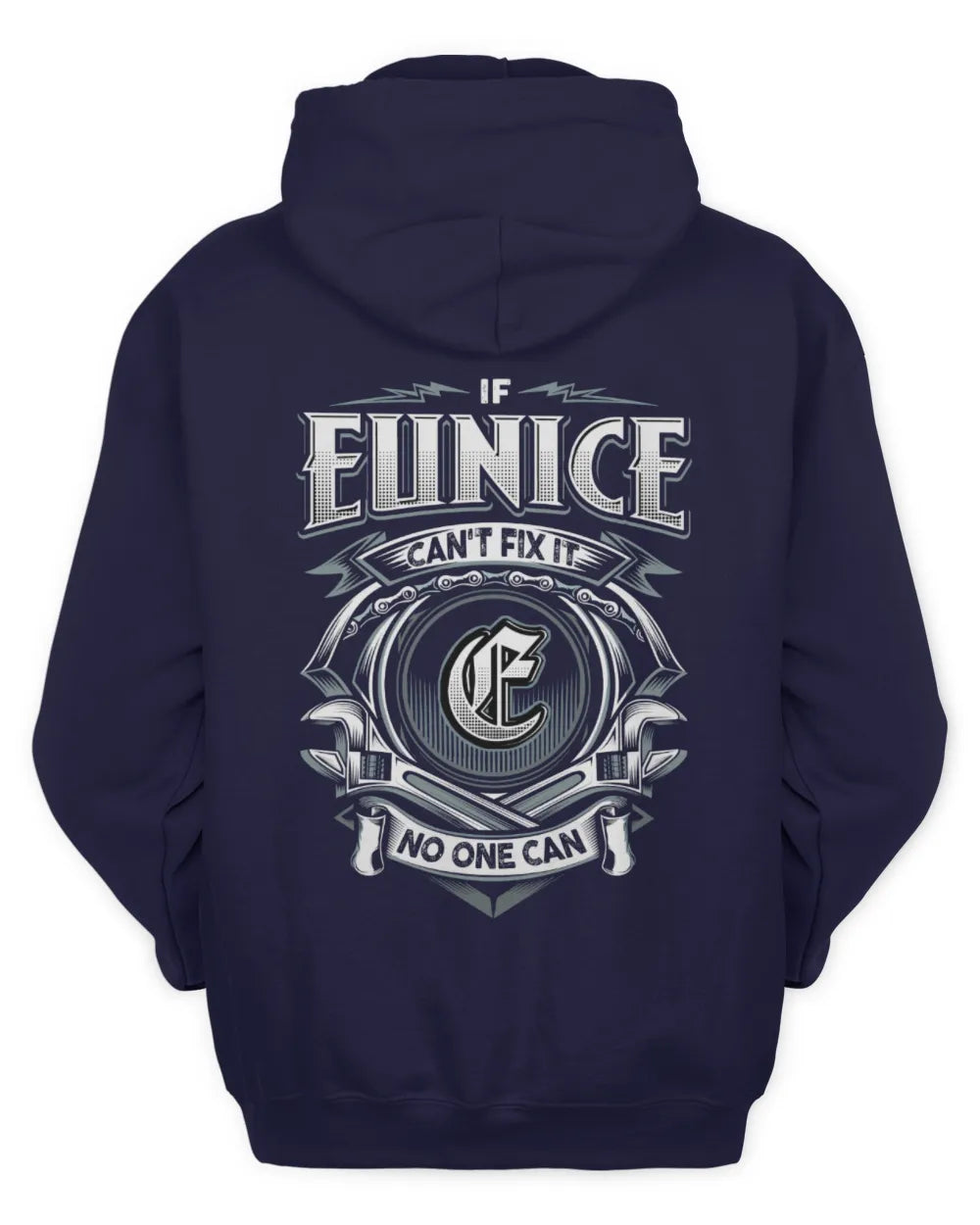 EUNICE AP81-K4-626 - Personalized Ahmed Quote Apparel “If Ahmed Can't Fix It, No One Can” - Unisex Hoodie - Navy