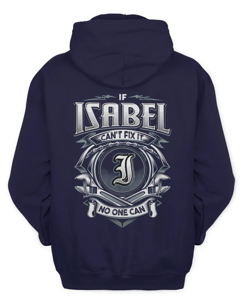ISABEL AP81-K4-626 - Personalized Ahmed Quote Apparel “If Ahmed Can't Fix It, No One Can” - Unisex Hoodie - Navy