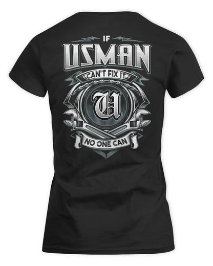 USMAN AP81-K4-626 - Personalized Ahmed Quote Apparel “If Ahmed Can't Fix It, No One Can” - Women's Standard T-Shirt - Black
