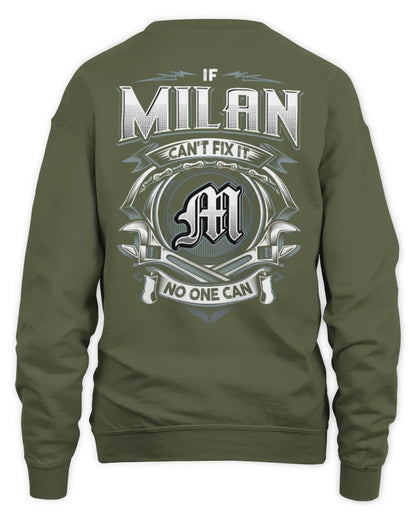 MILAN AP81-K4-626 - Personalized Ahmed Quote Apparel “If Ahmed Can't Fix It, No One Can” - Unisex Sweatshirt - Military Green