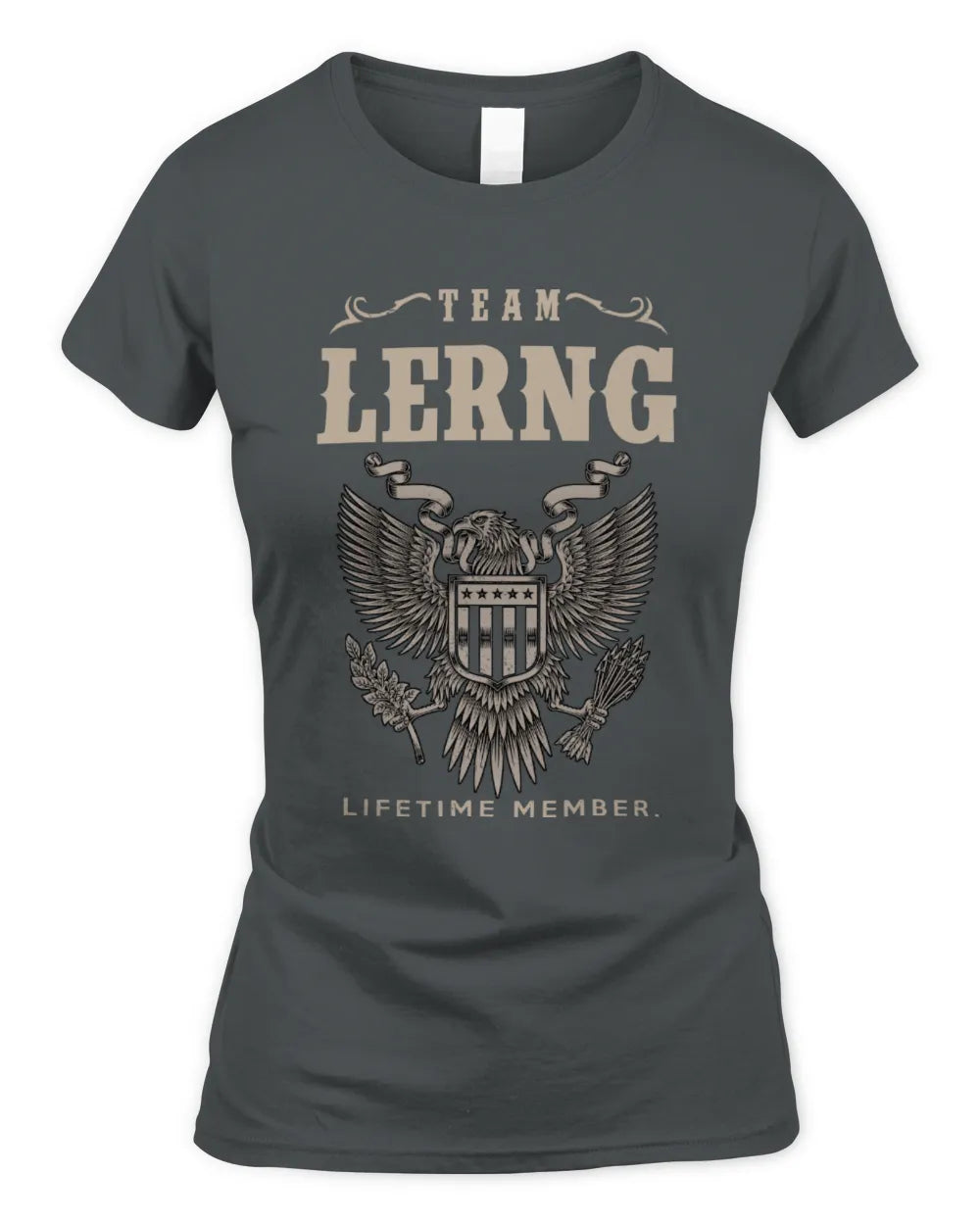 LERNG TP06-K82 – Personalized Classic Style Apparel “Team NAME Lifetime Member” - Women's Standard T-Shirt - Charcoal