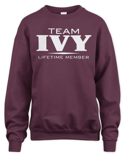 IVY BL62-K4-128 - Personalized “Team NAME Lifetime Member” - Unisex Sweatshirt - Maroon