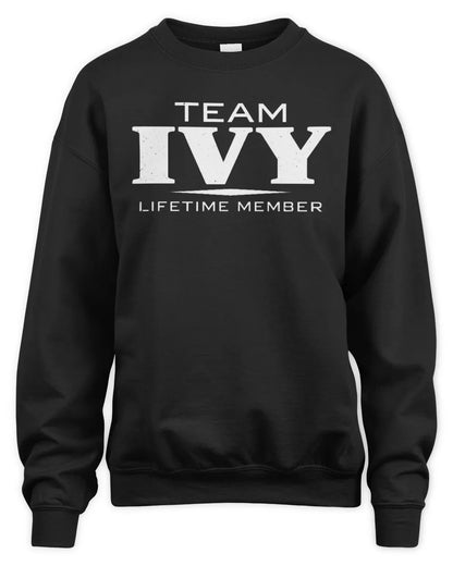 IVY BL62-K4-128 - Personalized “Team NAME Lifetime Member” - Unisex Sweatshirt - Black