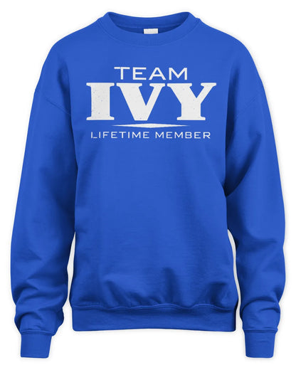 IVY BL62-K4-128 - Personalized “Team NAME Lifetime Member” - Unisex Sweatshirt - Royal