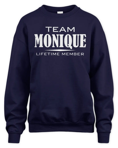 MONIQUE BL62-K4-128 - Personalized “Team NAME Lifetime Member” - Unisex Sweatshirt - Navy