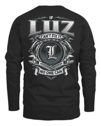 LUZ AP81-K4-626 - Personalized Ahmed Quote Apparel “If Ahmed Can't Fix It, No One Can” - Men's Long Sleeved T-Shirt - Black