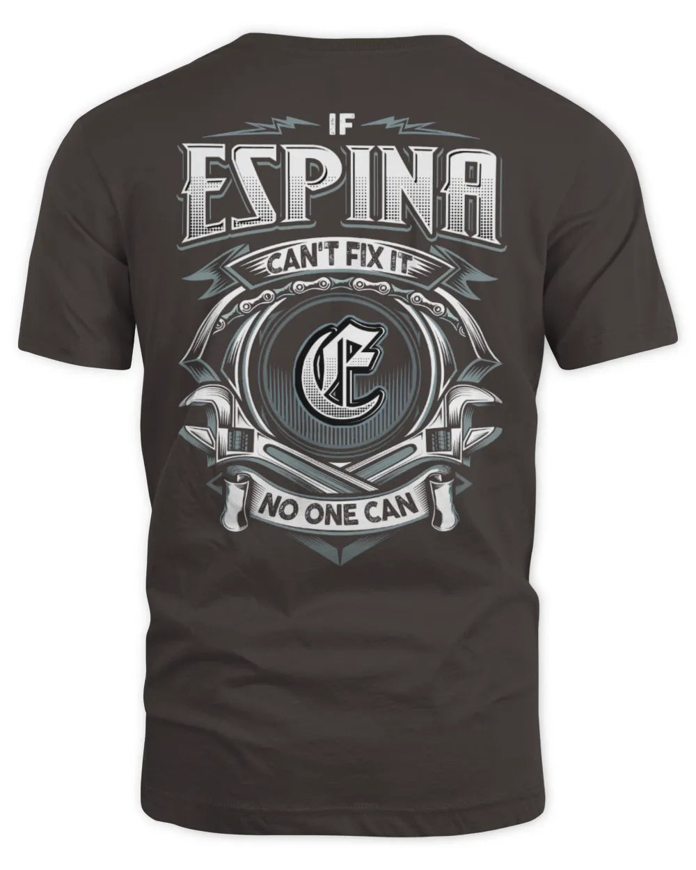 ESPINA AP81-K4-626 - Personalized Ahmed Quote Apparel “If Ahmed Can't Fix It, No One Can” - Unisex Standard T-Shirt - Dark Chocolate