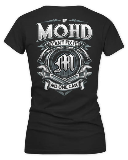 MOHD AP81-K4-626 - Personalized Ahmed Quote Apparel “If Ahmed Can't Fix It, No One Can” - Women's V-Neck T-Shirt - Black
