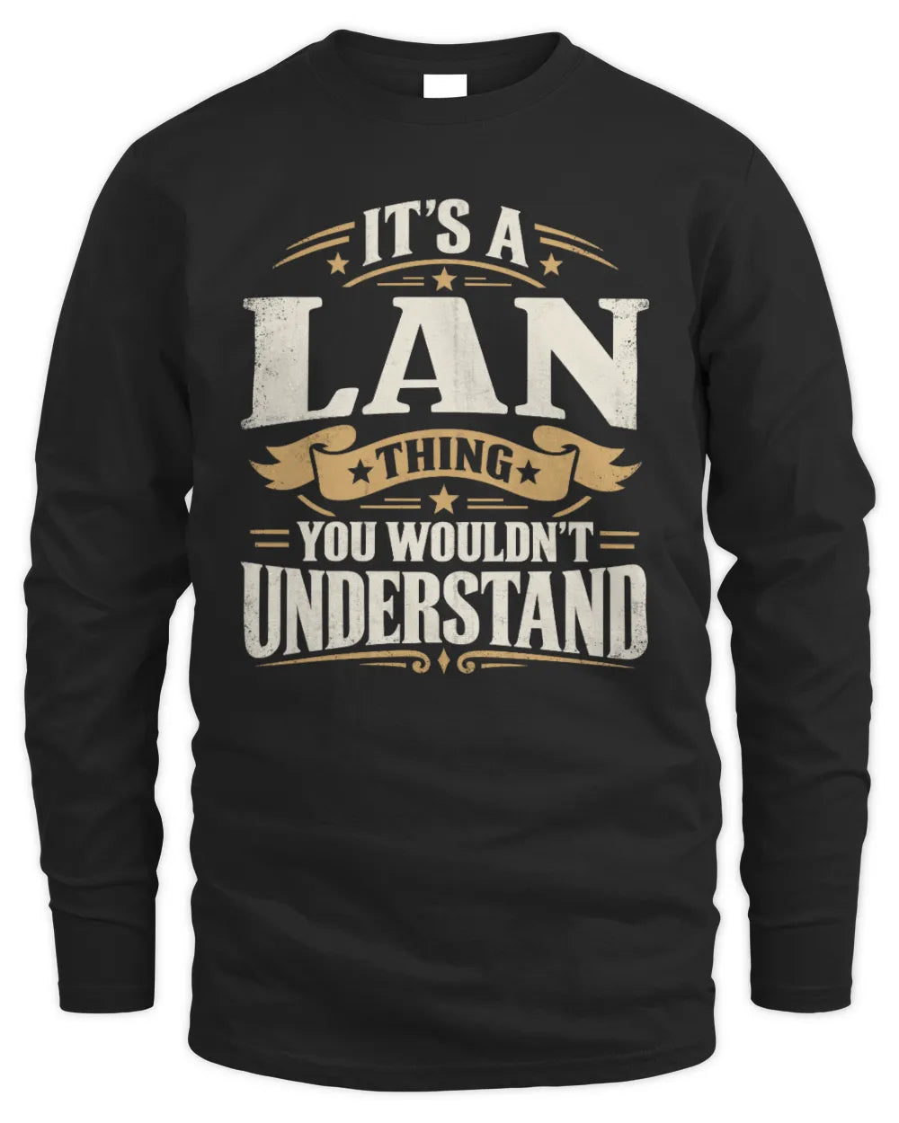 LAN P08 TH51 - Personalized “It’s a/an [NAME] Thing – You Wouldn’t Understand” Shirt - Men's Long Sleeved T-Shirt - Black