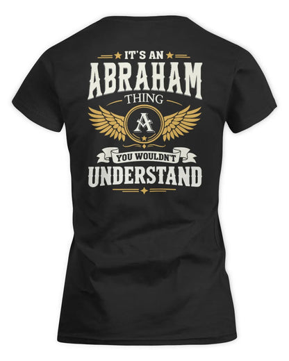 ABRAHAM KT06-M008 It’s a [NAME] Thing – You Wouldn’t Understand | Personalized Vintage T-Shirt - Women's Standard T-Shirt - Black