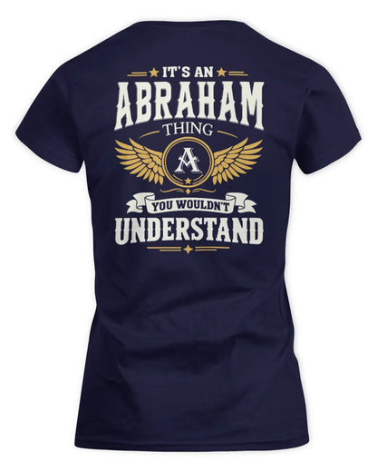 ABRAHAM KT06-M008 It’s a [NAME] Thing – You Wouldn’t Understand | Personalized Vintage T-Shirt - Women's Standard T-Shirt - Navy