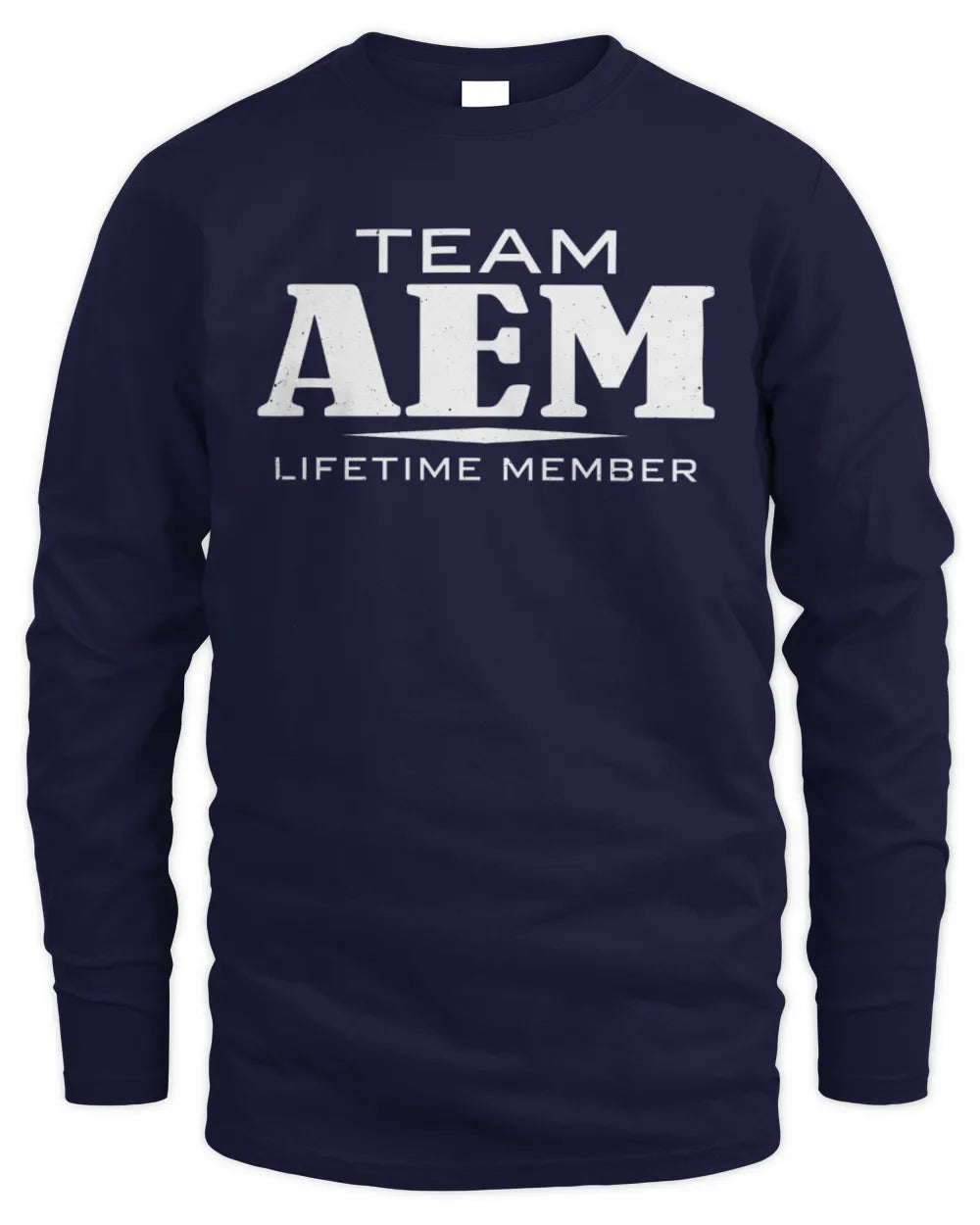 AEM BL62-K4-128 - Personalized “Team NAME Lifetime Member” - Men's Long Sleeved T-Shirt - Navy