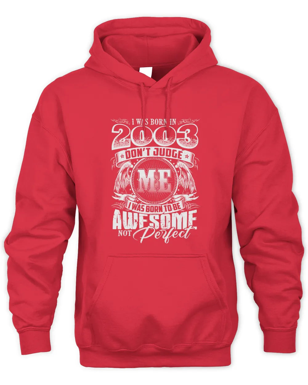 2003 HH89-K2 – Awesome Birth Year Quote T-Shirt - Unisex Hoodie - Red