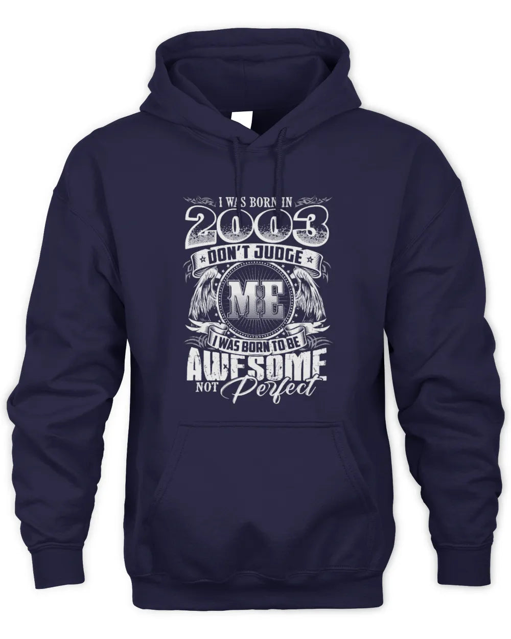 2003 HH89-K2 – Awesome Birth Year Quote T-Shirt - Unisex Hoodie - Navy