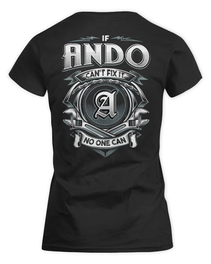 ANDO AP81-K4-626 - Personalized Ahmed Quote Apparel “If Ahmed Can't Fix It, No One Can” - Women's Standard T-Shirt - Black