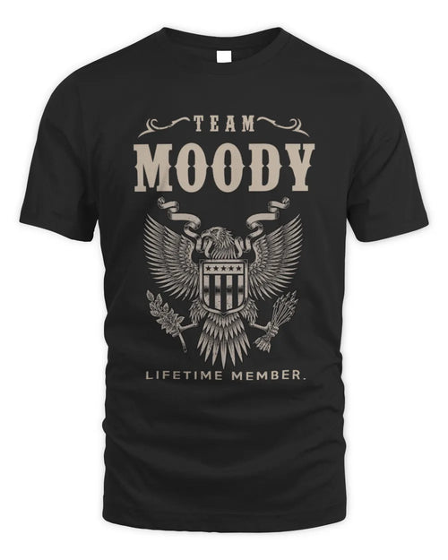 MOODY TP06-K82 – Personalized Classic Style Apparel “Team NAME Lifetime Member” - Unisex Standard T-Shirt - Black