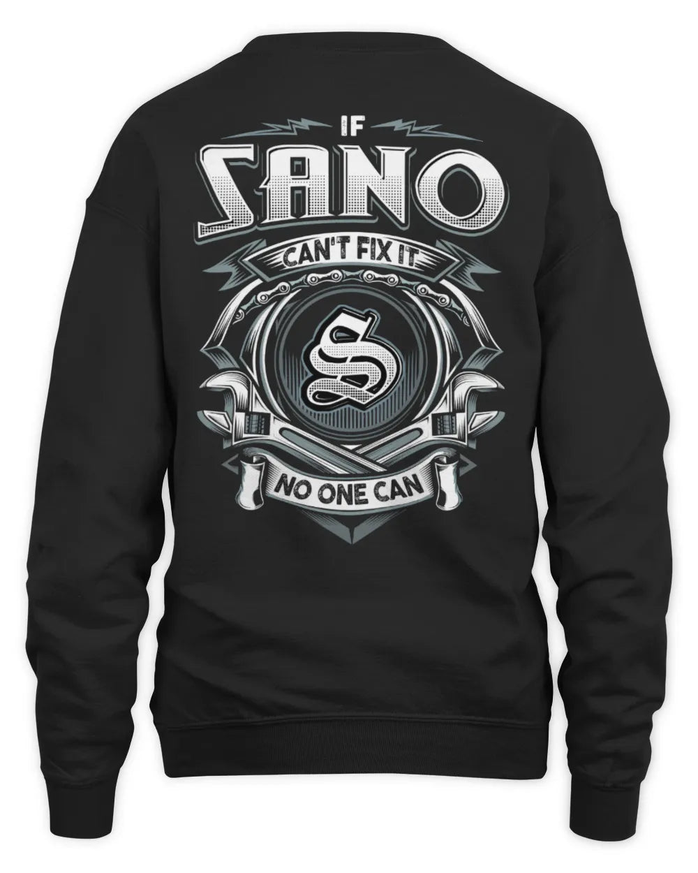 SANO AP81-K4-626 - Personalized Ahmed Quote Apparel “If Ahmed Can't Fix It, No One Can” - Unisex Sweatshirt - Black