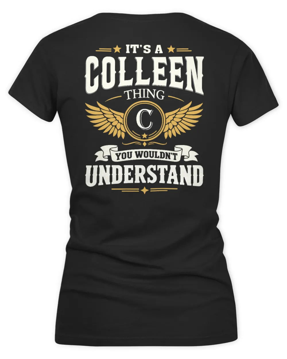COLLEEN KT06-M008 It’s a [NAME] Thing – You Wouldn’t Understand | Personalized Vintage T-Shirt - Women's V-Neck T-Shirt - Black