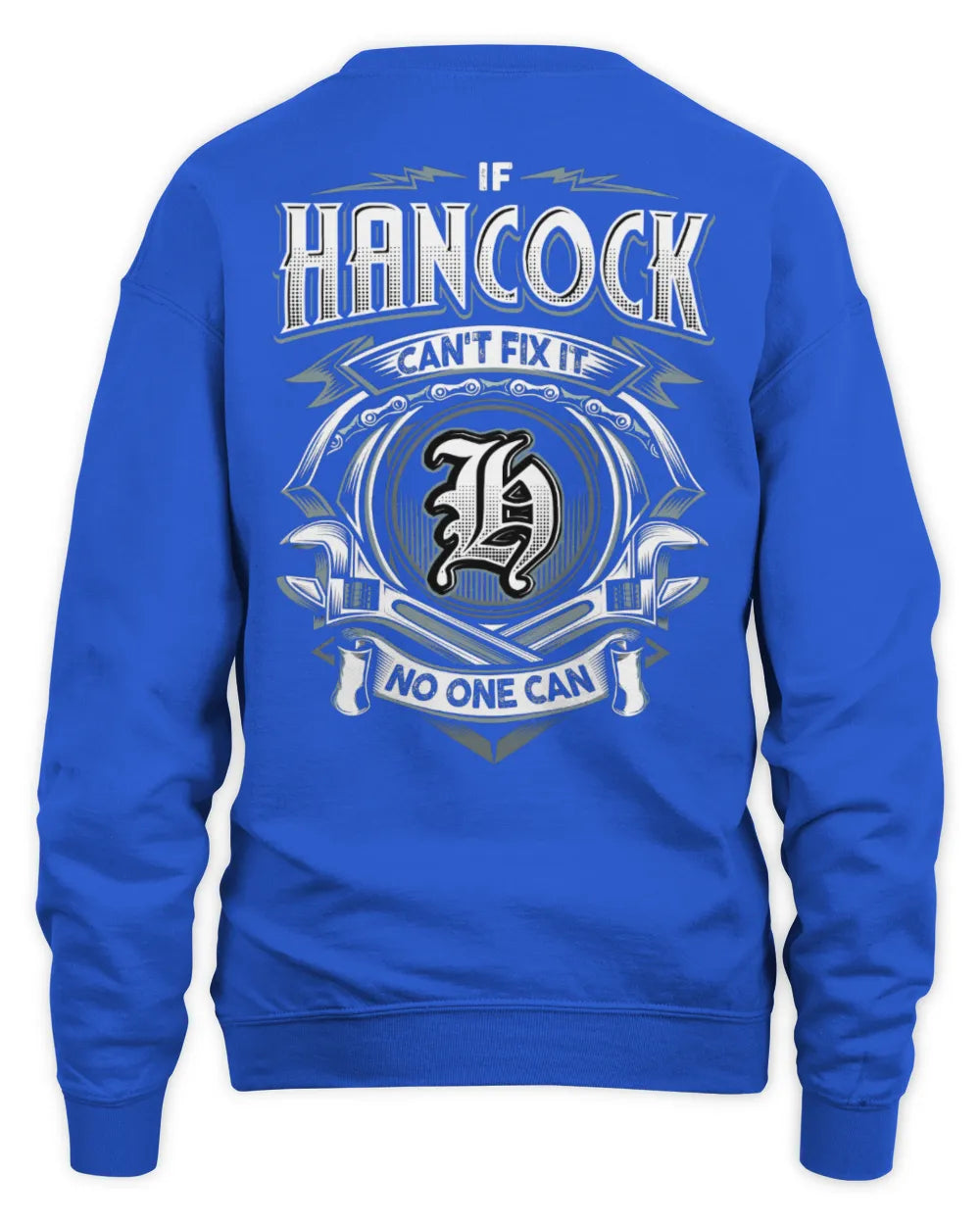 HANCOCK AP81-K4-626 - Personalized Ahmed Quote Apparel “If Ahmed Can't Fix It, No One Can” - Unisex Sweatshirt - Royal
