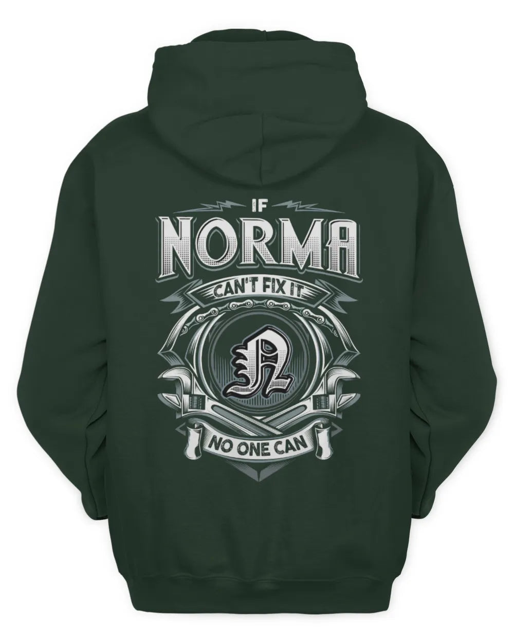 NORMA AP81-K4-626 - Personalized Ahmed Quote Apparel “If Ahmed Can't Fix It, No One Can” - Unisex Hoodie - Forest Green