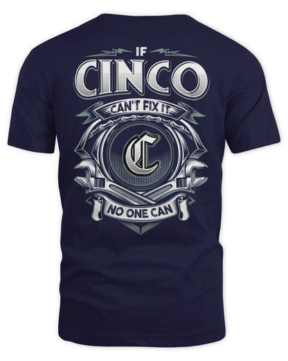 CINCO AP81-K4-626 - Personalized Ahmed Quote Apparel “If Ahmed Can't Fix It, No One Can” - Unisex Standard T-Shirt - Navy