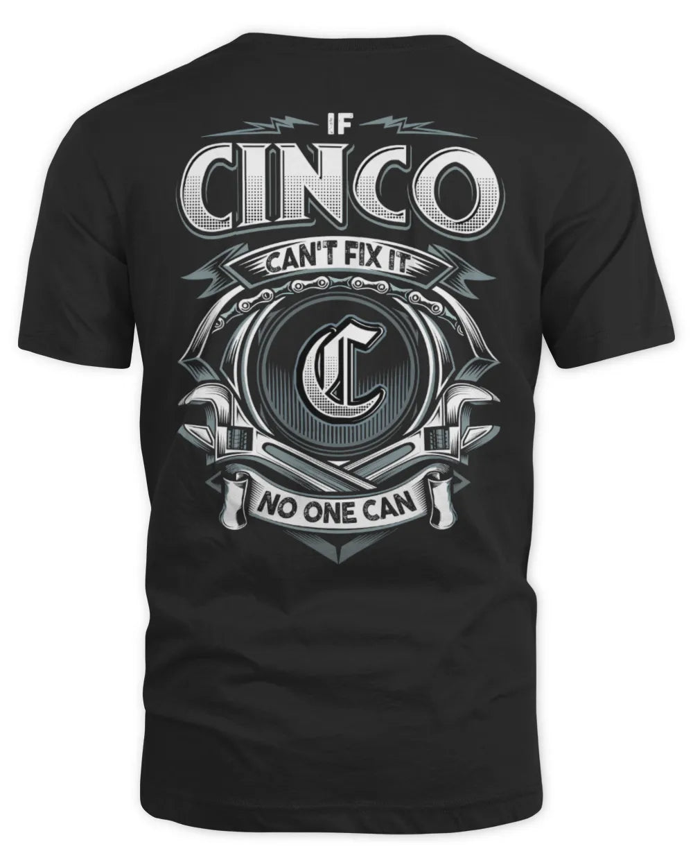 CINCO AP81-K4-626 - Personalized Ahmed Quote Apparel “If Ahmed Can't Fix It, No One Can” - Unisex Standard T-Shirt - Black