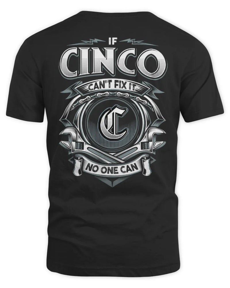 CINCO AP81-K4-626 - Personalized Ahmed Quote Apparel “If Ahmed Can't Fix It, No One Can” - Unisex Standard T-Shirt - Black
