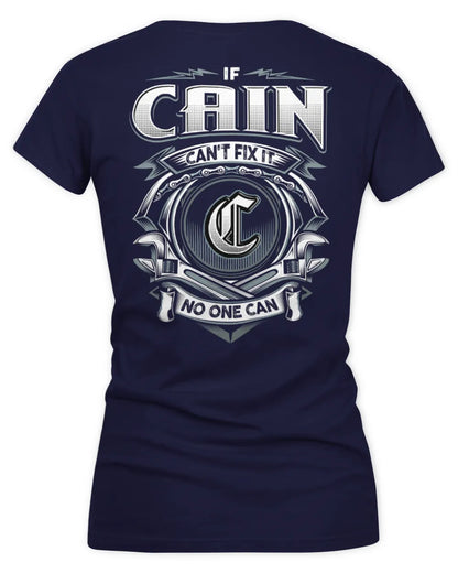 CAIN AP81-K4-626 - Personalized Ahmed Quote Apparel “If Ahmed Can't Fix It, No One Can” - Women's V-Neck T-Shirt - Navy