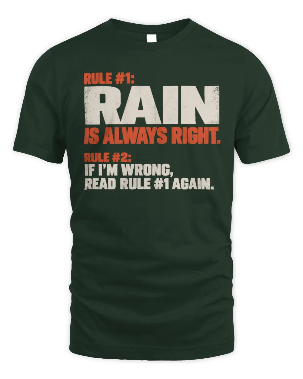 RAIN NP1-H006 
Always Right Personalized Name T-Shirt – Funny Custom Name Shirt - Unisex Standard T-Shirt - Forest Green