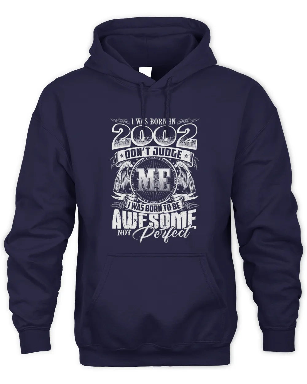 2002 HH89-K2 – Awesome Birth Year Quote T-Shirt - Unisex Hoodie - Navy