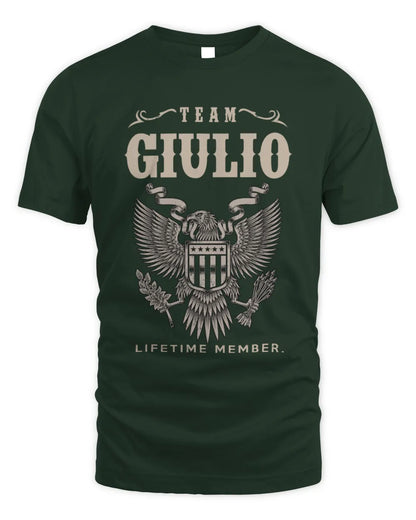 GIULIO TP06-K82 – Personalized Classic Style Apparel “Team NAME Lifetime Member” - Unisex Standard T-Shirt - Forest Green