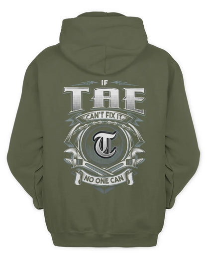 TAE AP81-K4-626 - Personalized Ahmed Quote Apparel “If Ahmed Can't Fix It, No One Can” - Unisex Hoodie - Military Green