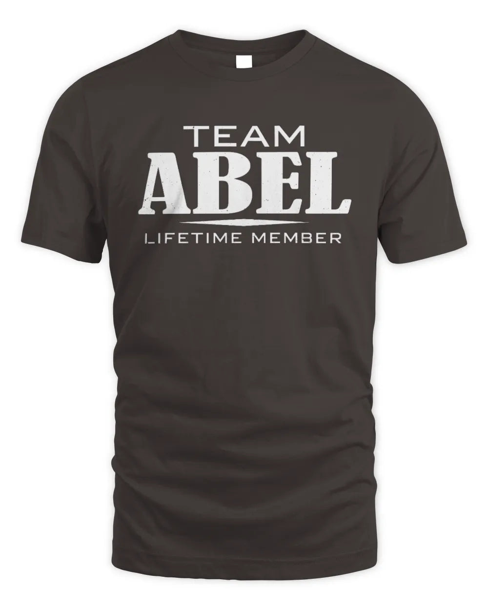 ABEL BL62-K4-128 - Personalized “Team NAME Lifetime Member” - Unisex Standard T-Shirt - Dark Chocolate