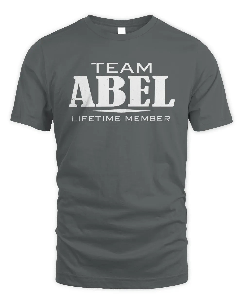 ABEL BL62-K4-128 - Personalized “Team NAME Lifetime Member” - Unisex Standard T-Shirt - Charcoal