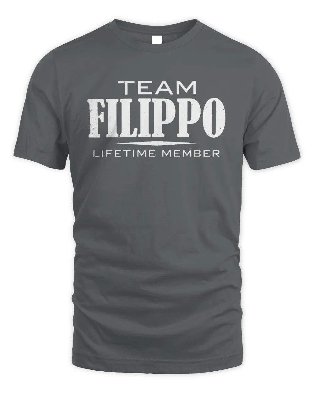 FILIPPO BL62-K4-128 - Personalized “Team NAME Lifetime Member” - Unisex Standard T-Shirt - Charcoal