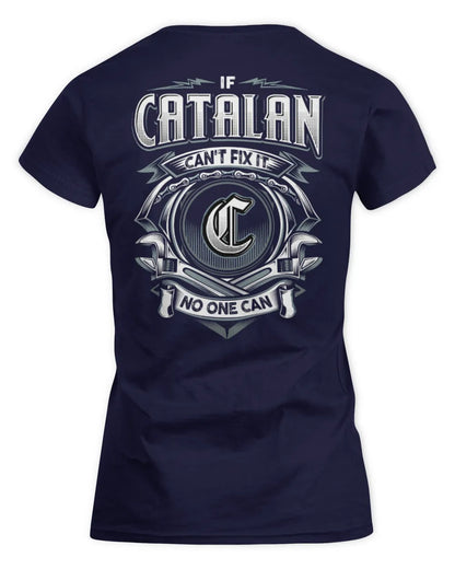 CATALAN AP81-K4-626 - Personalized Ahmed Quote Apparel “If Ahmed Can't Fix It, No One Can” - Women's Standard T-Shirt - Navy