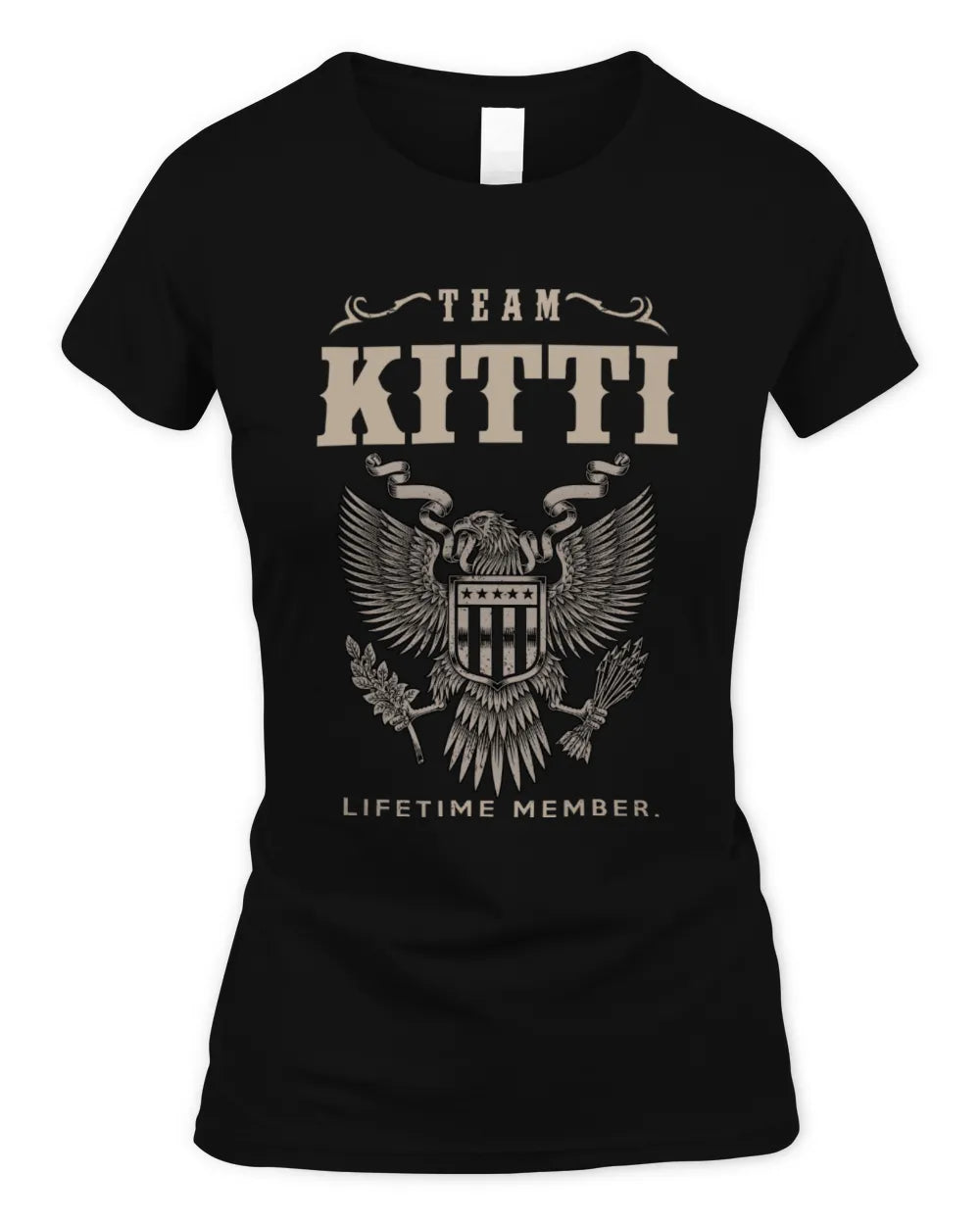 KITTI TP06-K82 – Personalized Classic Style Apparel “Team NAME Lifetime Member” - Women's Standard T-Shirt - Black