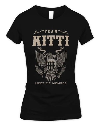 KITTI TP06-K82 – Personalized Classic Style Apparel “Team NAME Lifetime Member” - Women's Standard T-Shirt - Black