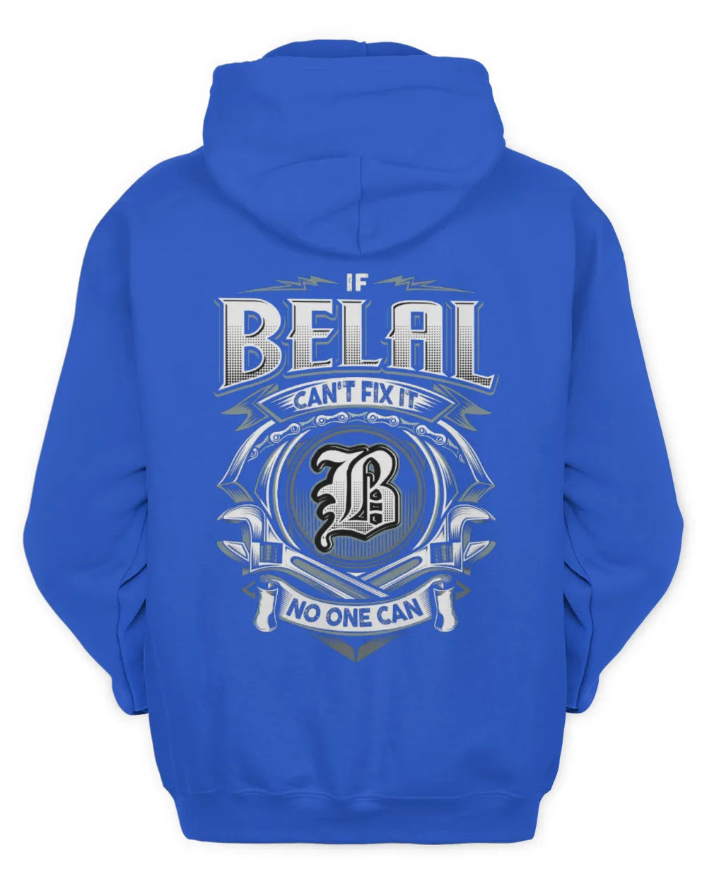 BELAL AP81-K4-626 - Personalized Ahmed Quote Apparel “If Ahmed Can't Fix It, No One Can” - Unisex Hoodie - Royal