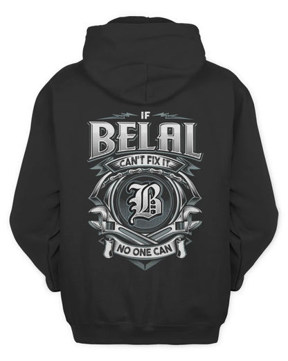 BELAL AP81-K4-626 - Personalized Ahmed Quote Apparel “If Ahmed Can't Fix It, No One Can” - Unisex Hoodie - Black