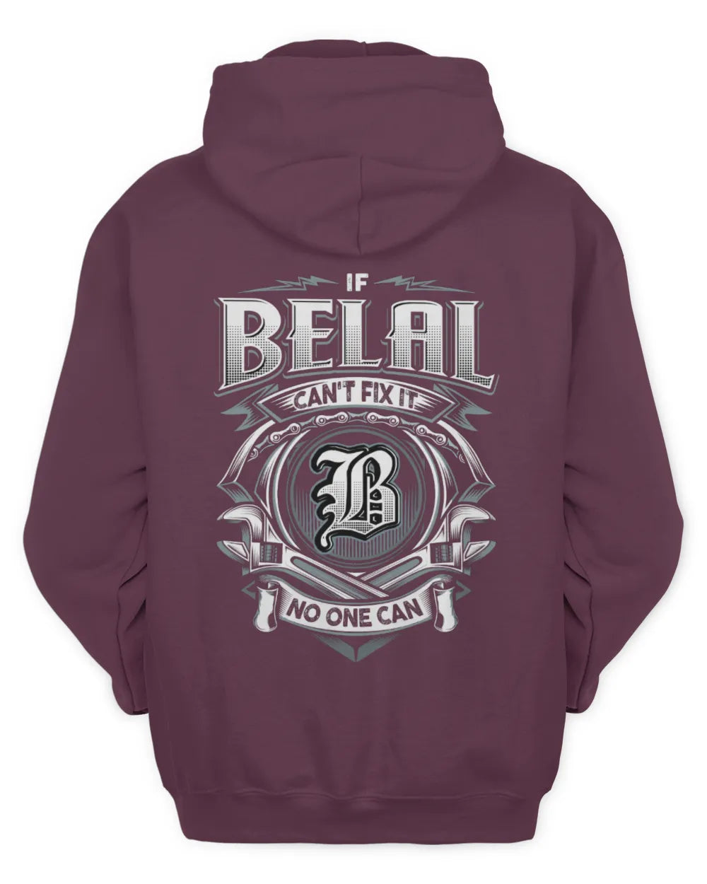 BELAL AP81-K4-626 - Personalized Ahmed Quote Apparel “If Ahmed Can't Fix It, No One Can” - Unisex Hoodie - Maroon