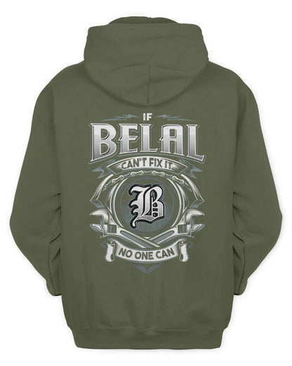 BELAL AP81-K4-626 - Personalized Ahmed Quote Apparel “If Ahmed Can't Fix It, No One Can” - Unisex Hoodie - Military Green
