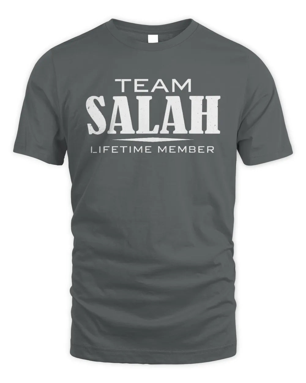 SALAH BL62-K4-128 - Personalized “Team NAME Lifetime Member” - Unisex Standard T-Shirt - Charcoal