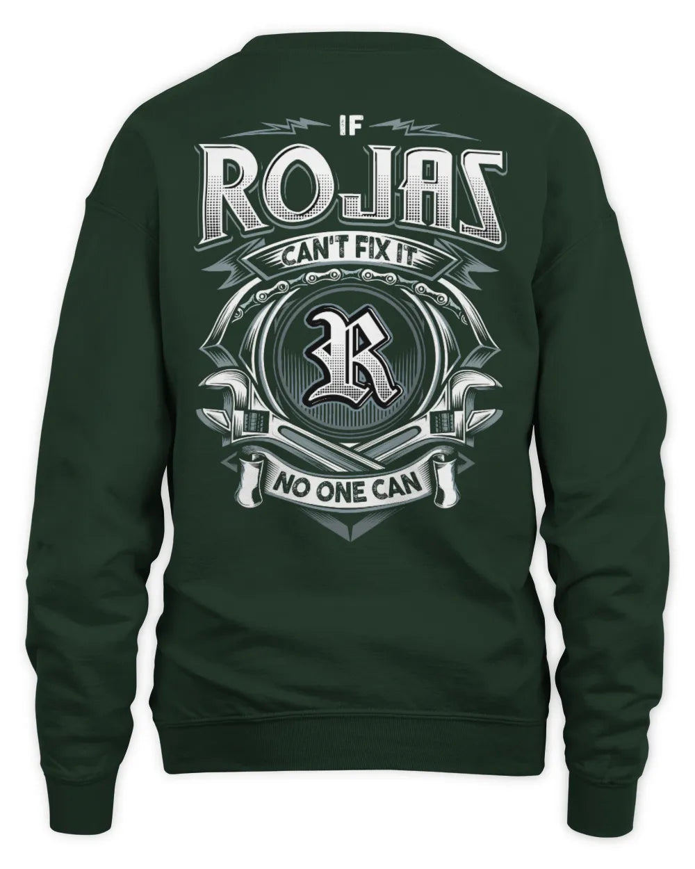 ROJAS AP81-K4-626 - Personalized Ahmed Quote Apparel “If Ahmed Can't Fix It, No One Can” - Unisex Sweatshirt - Forest Green