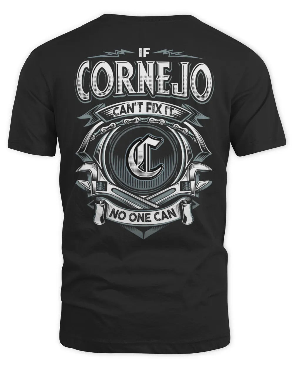 CORNEJO AP81-K4-626 - Personalized Ahmed Quote Apparel “If Ahmed Can't Fix It, No One Can” - Unisex Standard T-Shirt - Black