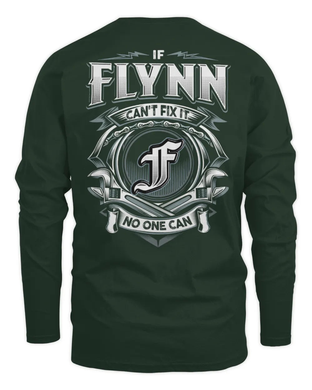 FLYNN AP81-K4-626 - Personalized Ahmed Quote Apparel “If Ahmed Can't Fix It, No One Can” - Men's Long Sleeved T-Shirt - Forest Green