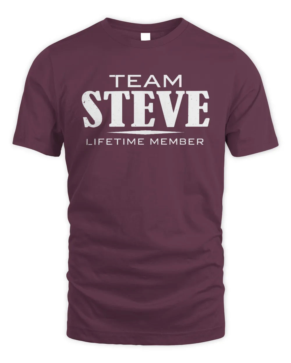 STEVE BL62-K4-128 - Personalized “Team NAME Lifetime Member” - Unisex Standard T-Shirt - Maroon
