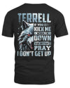 TERRELL AP62-K4-666 - Personalized Fierce Wolf Quote Apparel “If You Kick Me When I’m Down, You Better Pray I Don’t Get Up”